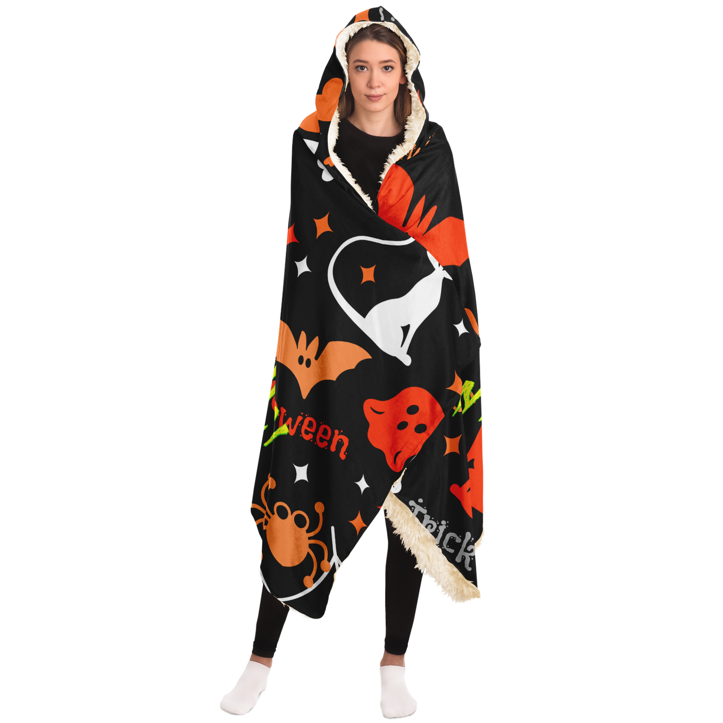 Trick or Treat personalized Hooded Blanket
