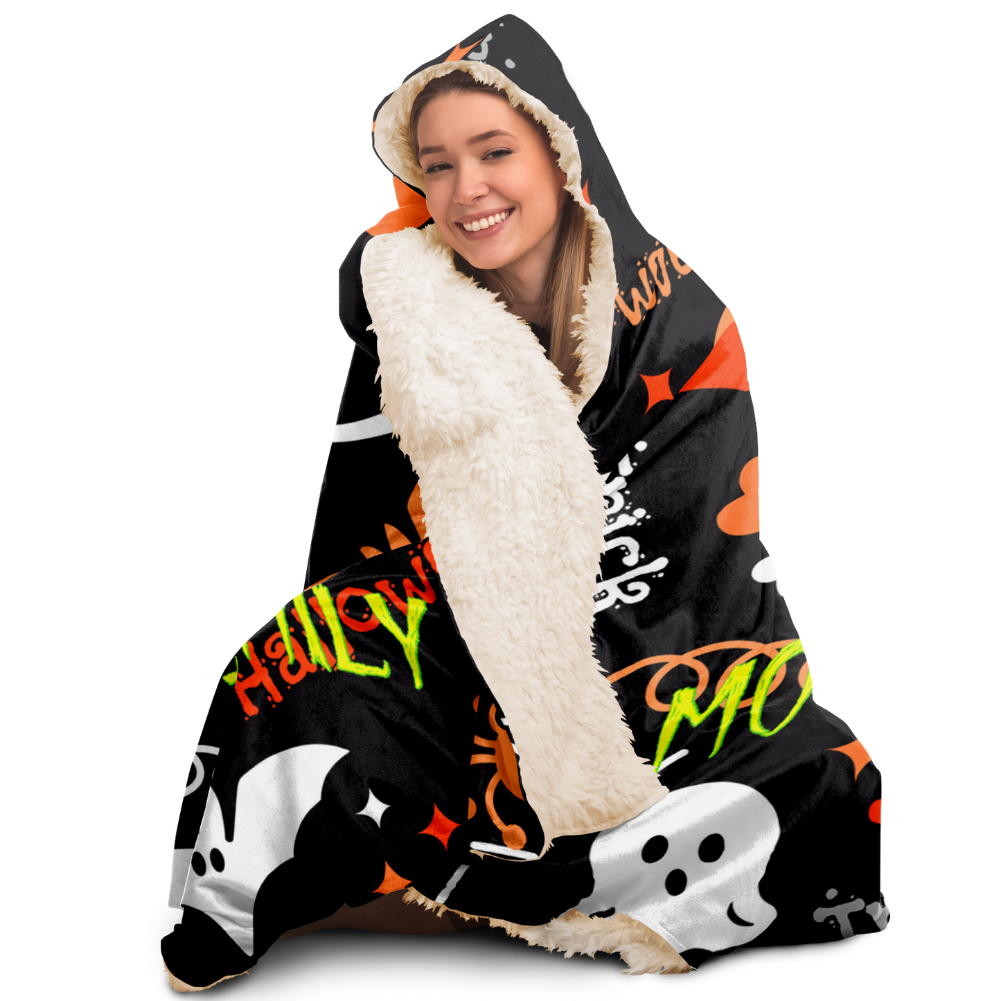 Trick or Treat personalized Hooded Blanket
