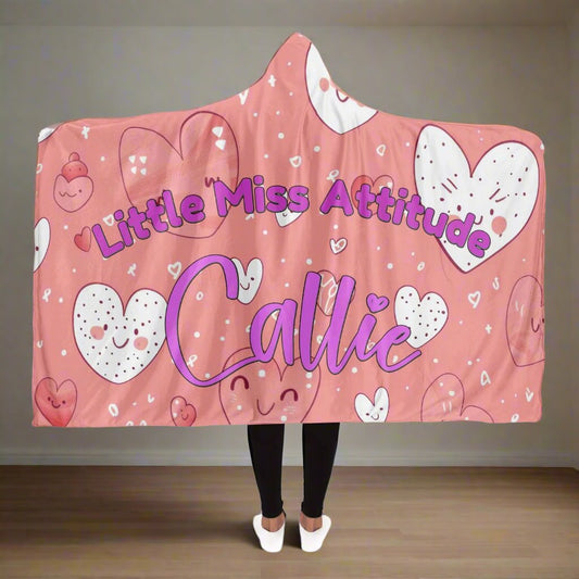 Little Miss Attitude Personalized Hooded Blanket