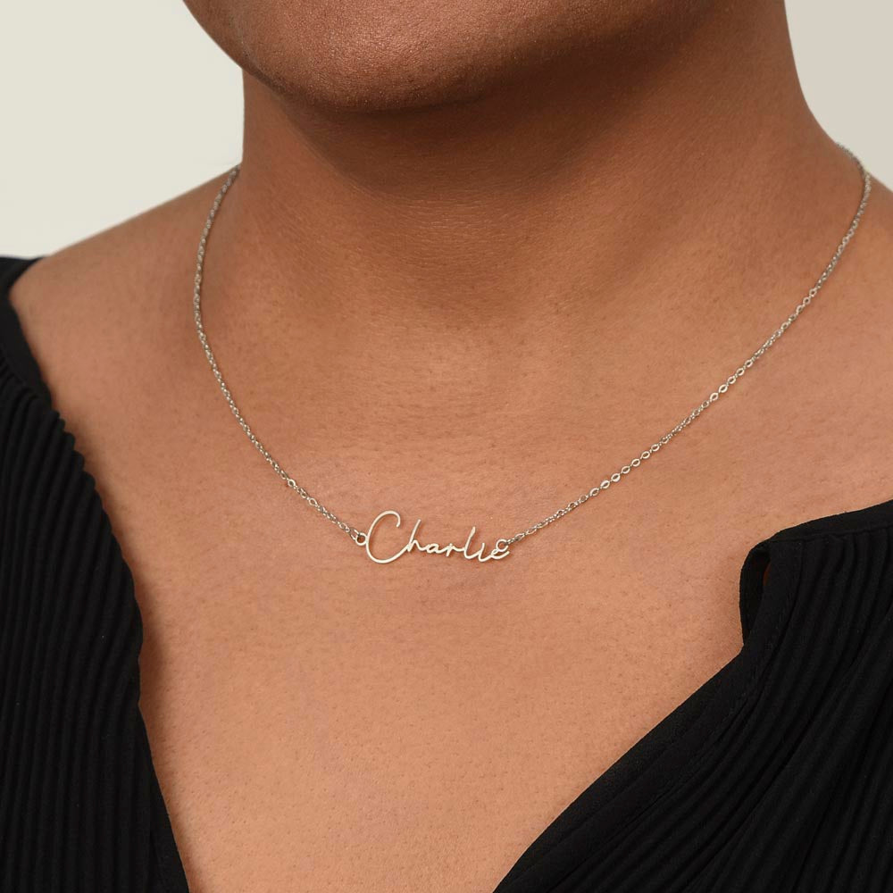 Elegant personal name necklace.