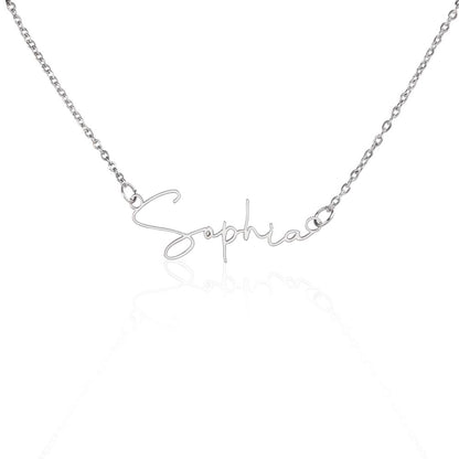 Elegant personal name necklace.