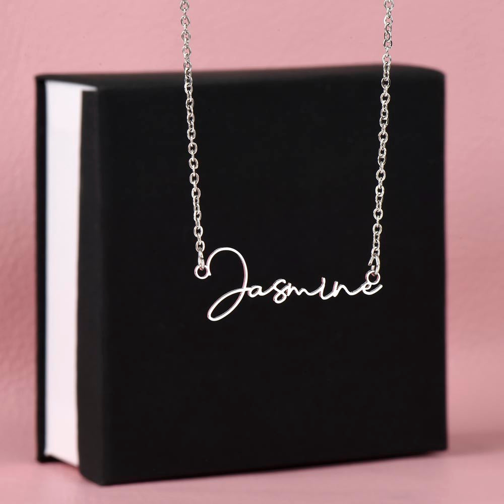 Elegant personal name necklace.