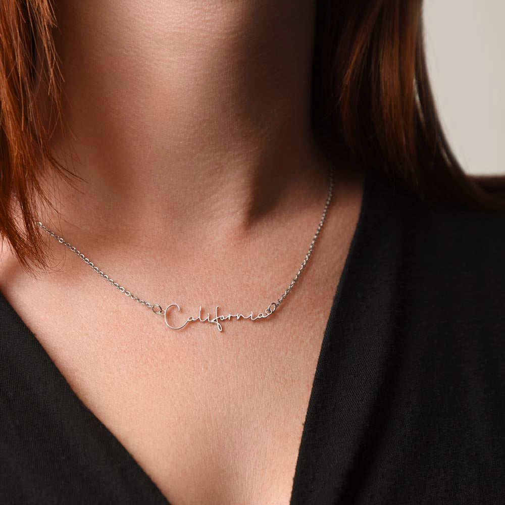 Elegant personal name necklace.