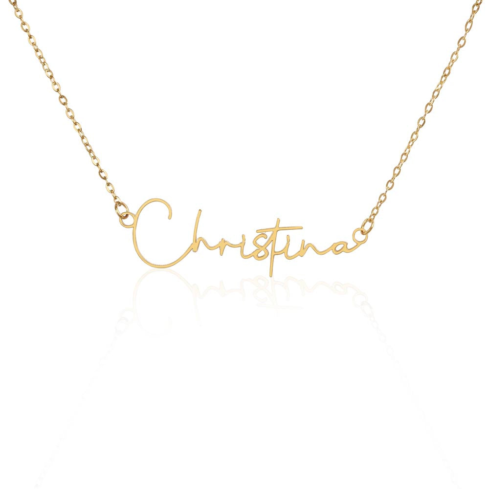 Elegant personal name necklace.