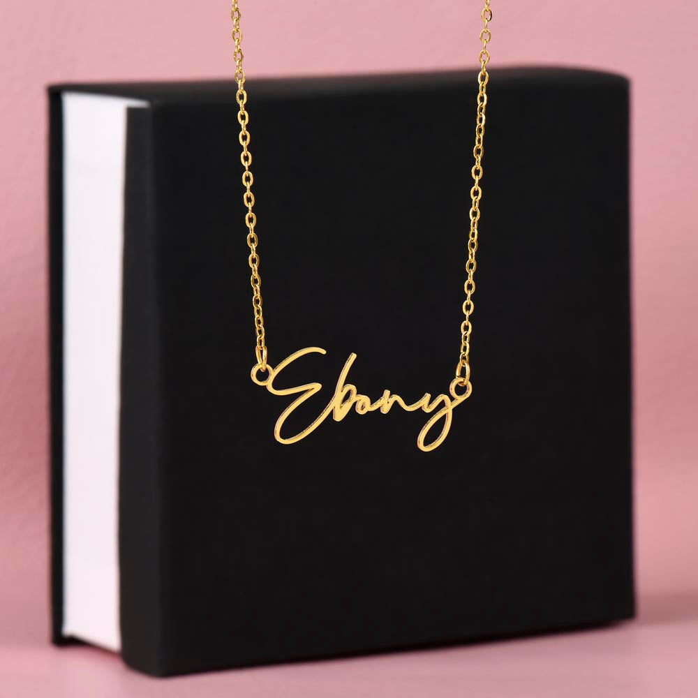 Elegant personal name necklace.