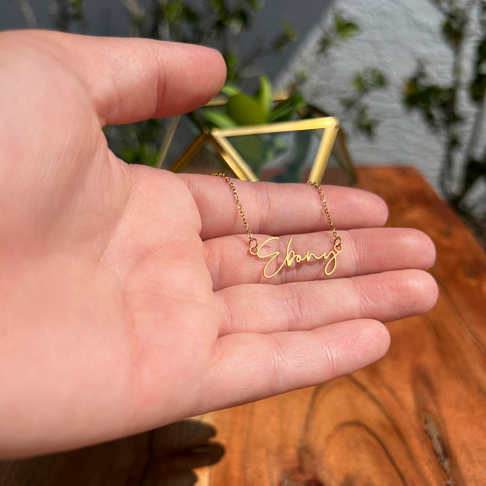 Elegant personal name necklace.