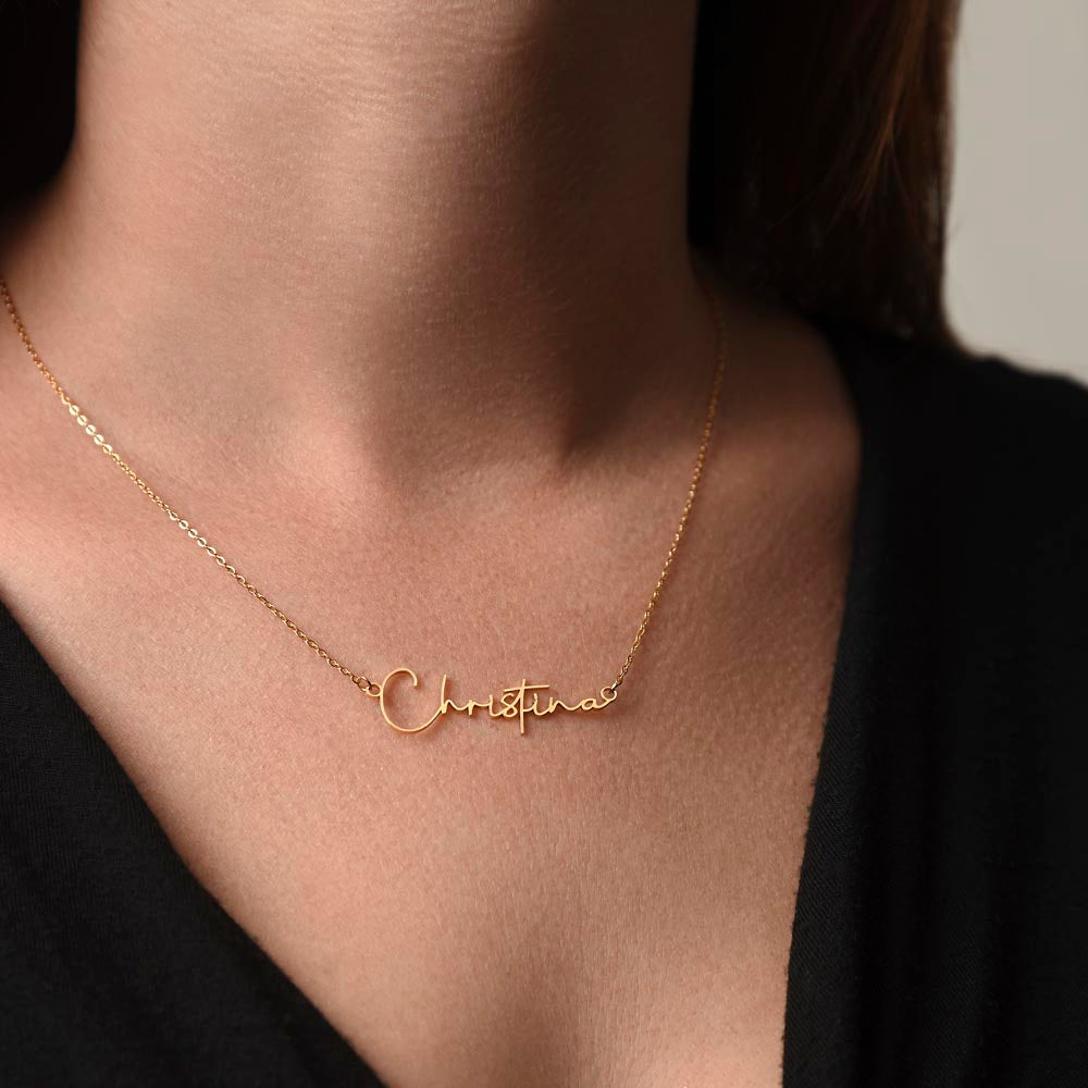 Elegant personal name necklace.