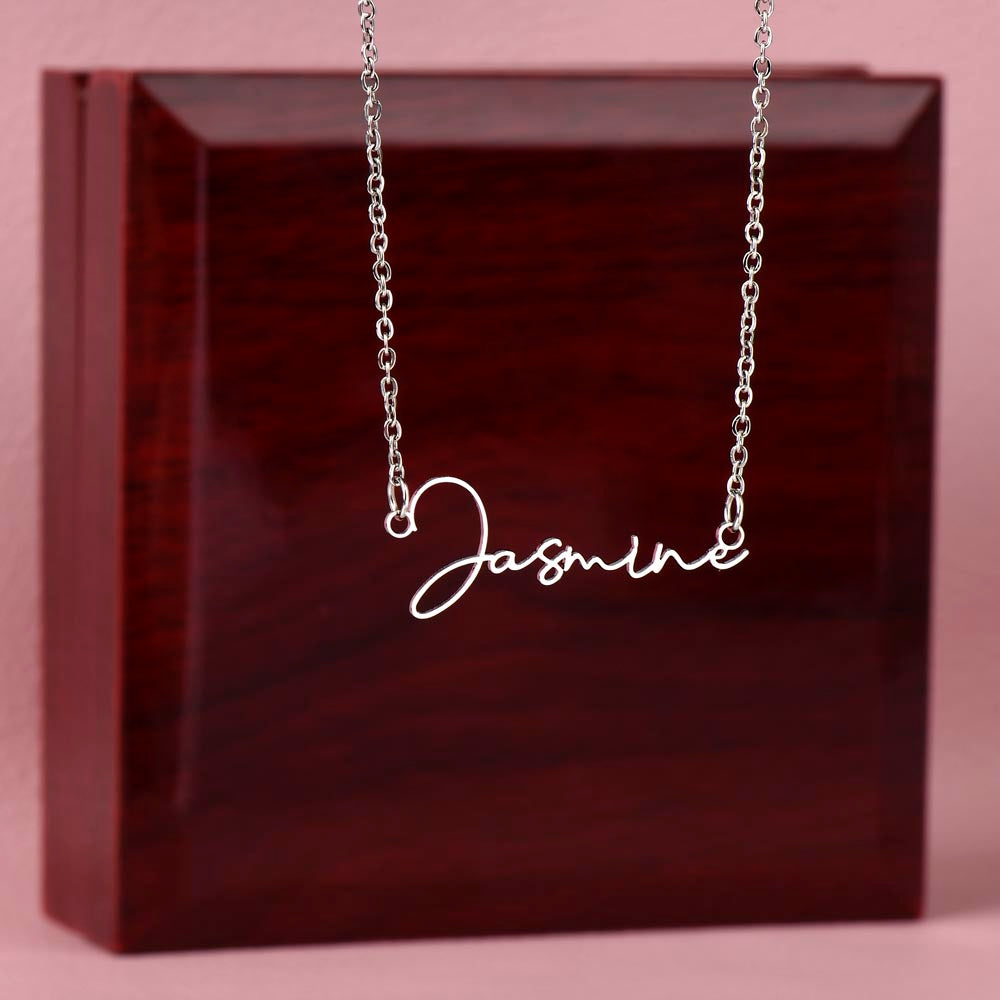 Elegant personal name necklace.