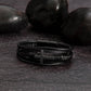Men's cross leather bracelet