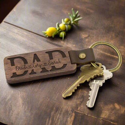 Split Name - Wooden Key Chain