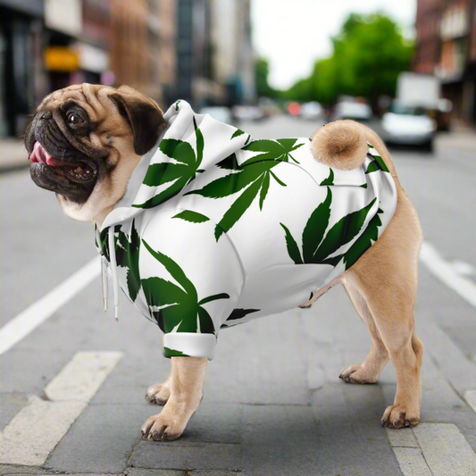 Custom Dog Zip-Up Hoodie - Weed