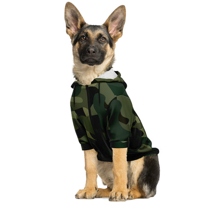 Custom Dog Zip-Up Hoodie - Army Camo