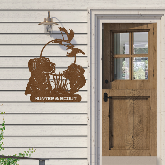 Personalized Hunting Dogs Steel Wall Decor